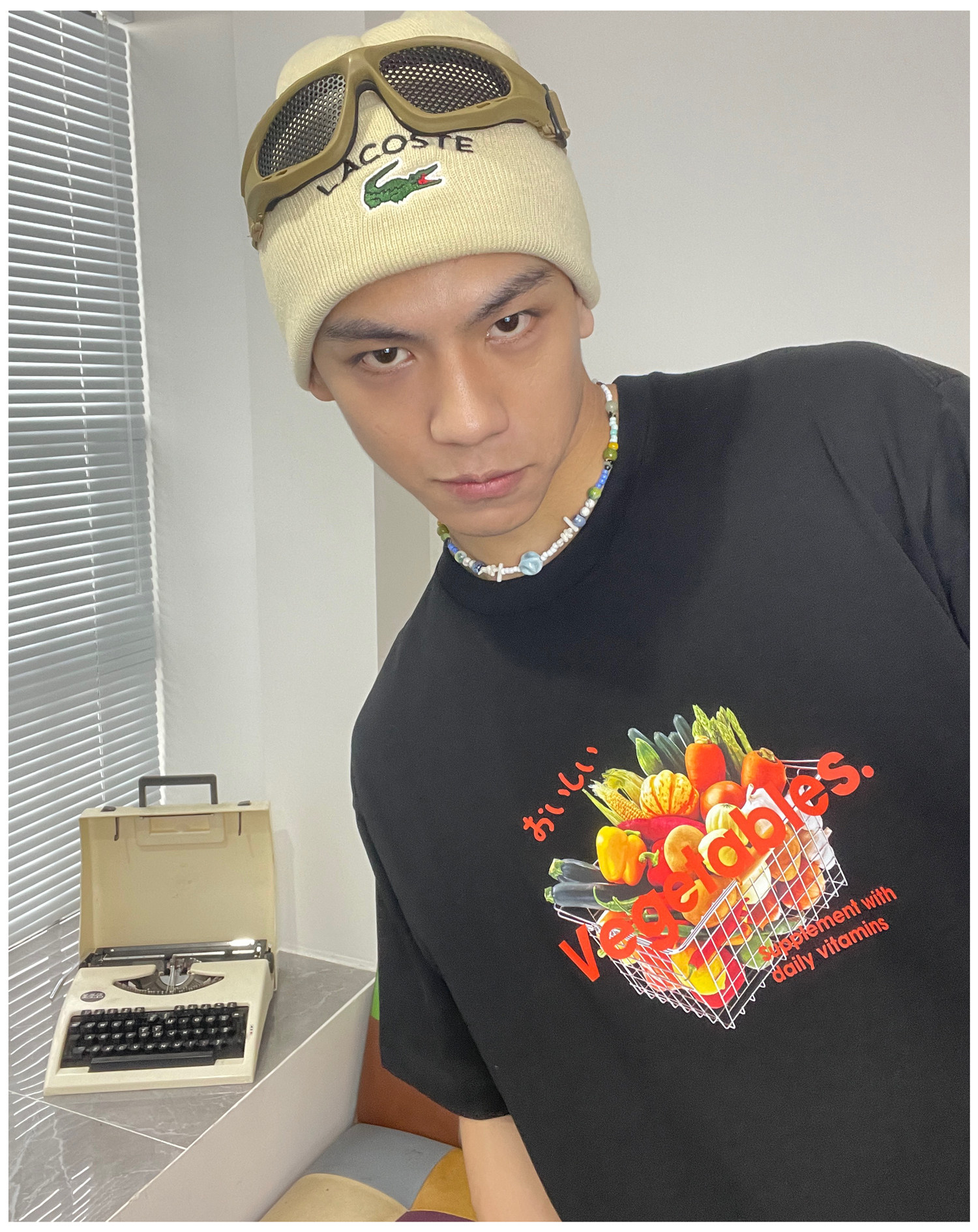 日系潮牌多吃水果蔬菜印花T恤小众流行趣味宽松男女款纯棉半袖TEE