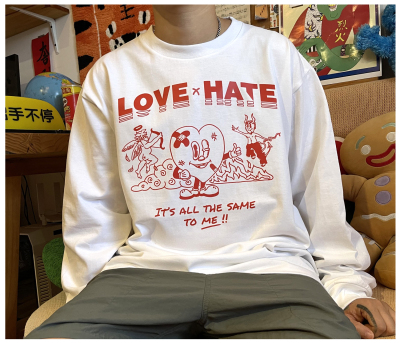 天使与恶魔Love&Hate潮牌长袖T