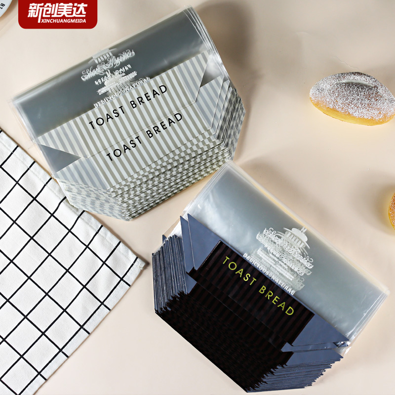 新创美达 土司袋面包袋点心袋糕点袋350g吐司包装袋子100个