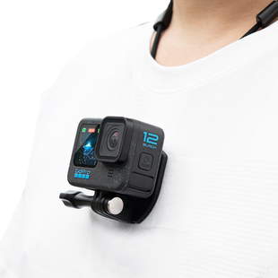 适用大疆360磁吸挂脖gopro支架大疆action5pro/4胸前口衣服拍摄pocket3支架运动相机拍摄骑行配件X5影石X4