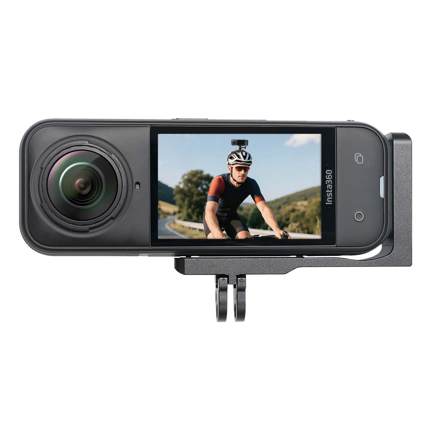 横拍支架适用影石insta360 X5/X4/X3全景相机横向边框兔笼固定支架头盔支架配件图片