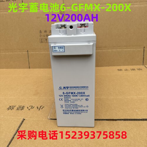 光宇 固定 型阀控封式铅酸蓄电池 6-GFMX-200X12V 200Ah 10HR全新