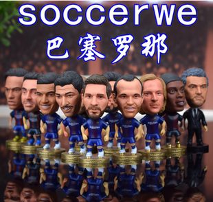 足球纪念品 巴塞罗那巴萨梅西内马尔小罗球星公仔玩偶手办小礼物