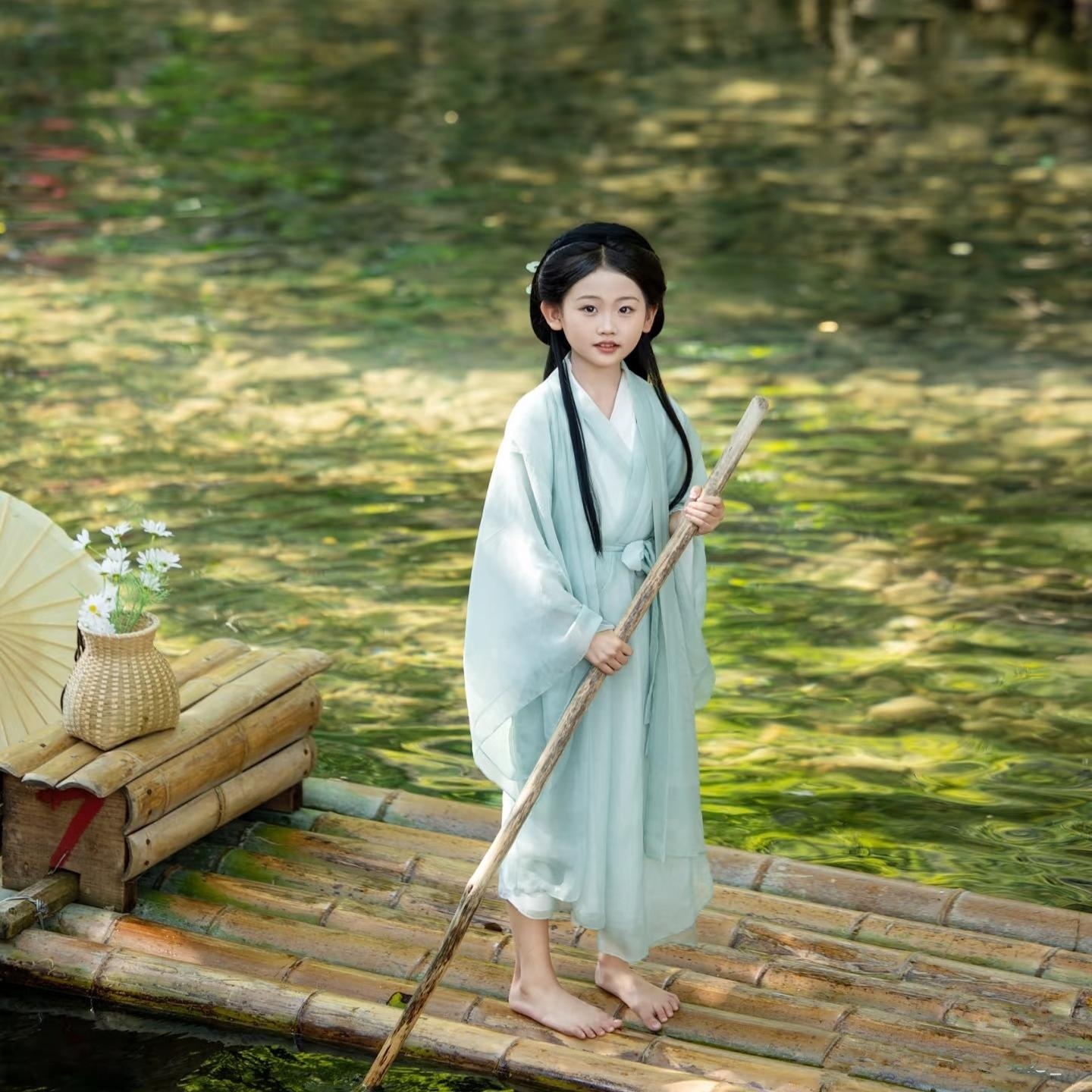 问童年魏晋风女童日常汉服