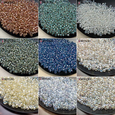 日本进口御幸3mm幻彩玻璃米珠