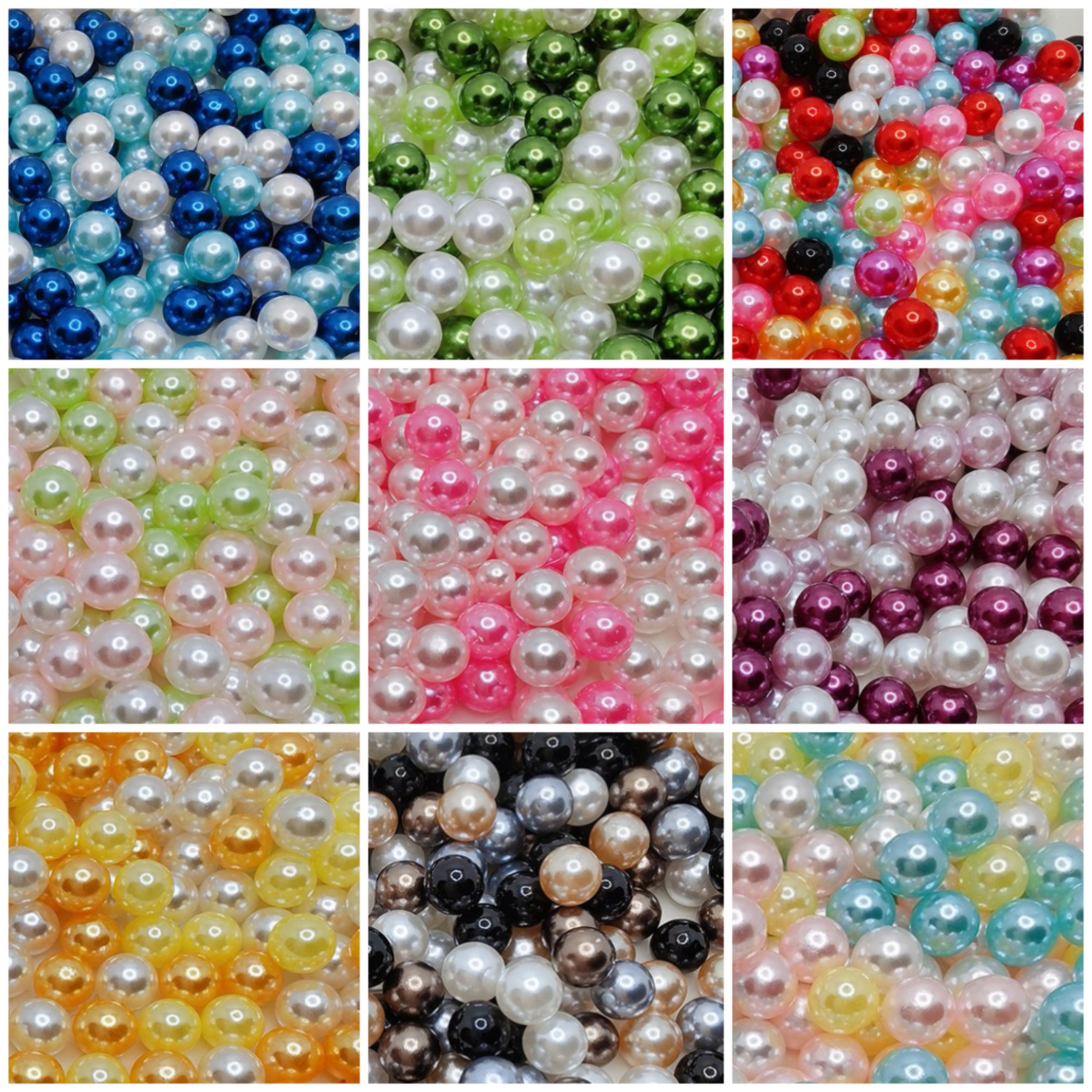 无孔abs彩色仿真珍珠填充物