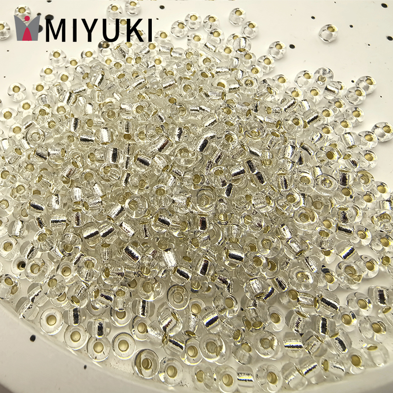 日本进口御幸灌银透明米珠DIY