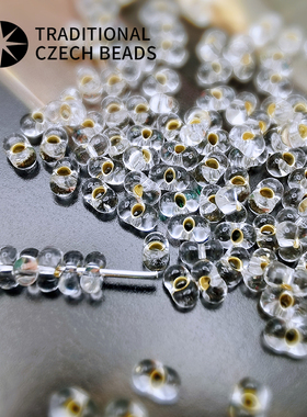 捷克宝仕奥莎透明灌银白花生珠