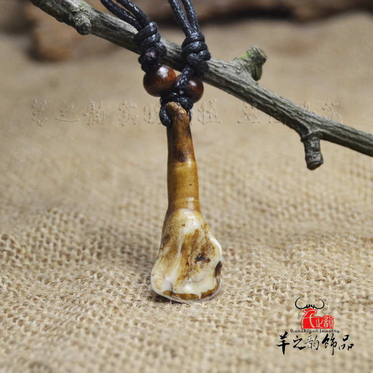 男士韩版民族风图腾饰品狼牙项链