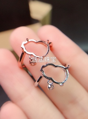 戒指银饰品小葫芦款代镶水晶简单