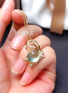 8*8mm代镶葡萄石豪华款银饰品