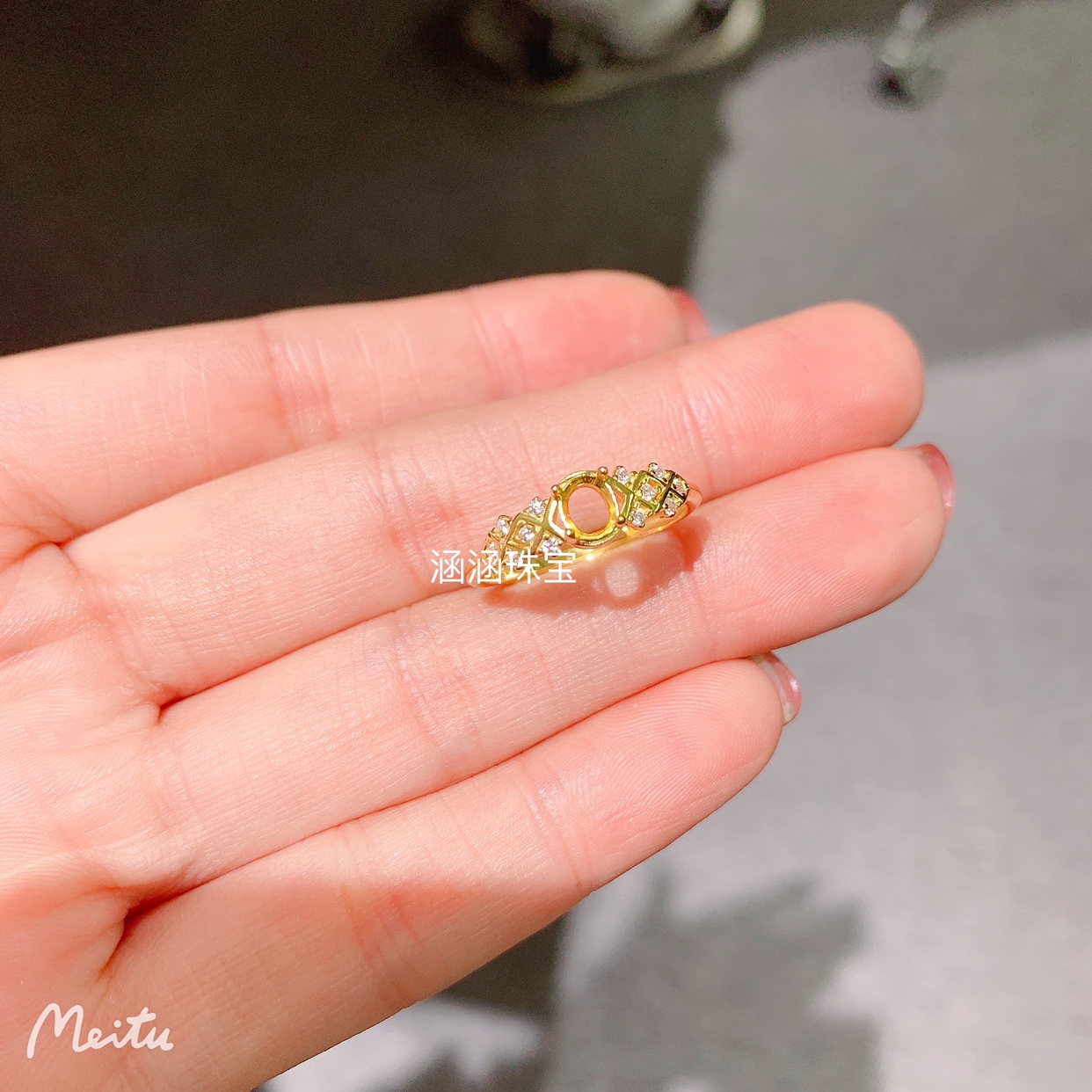 s925银饰品戒指空托椭圆形4*5mm代镶红宝石 月光石 蓝宝石时尚 w