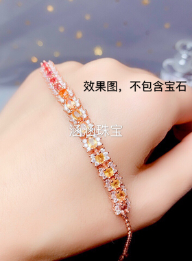 椭圆形水晶玉石百搭日韩风手链