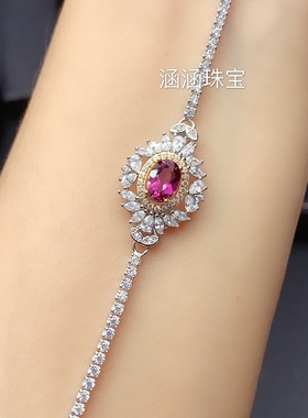 5*7mm代镶托帕石双色款银饰品