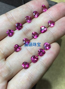 吊坠手链心形镶嵌裸石戒面