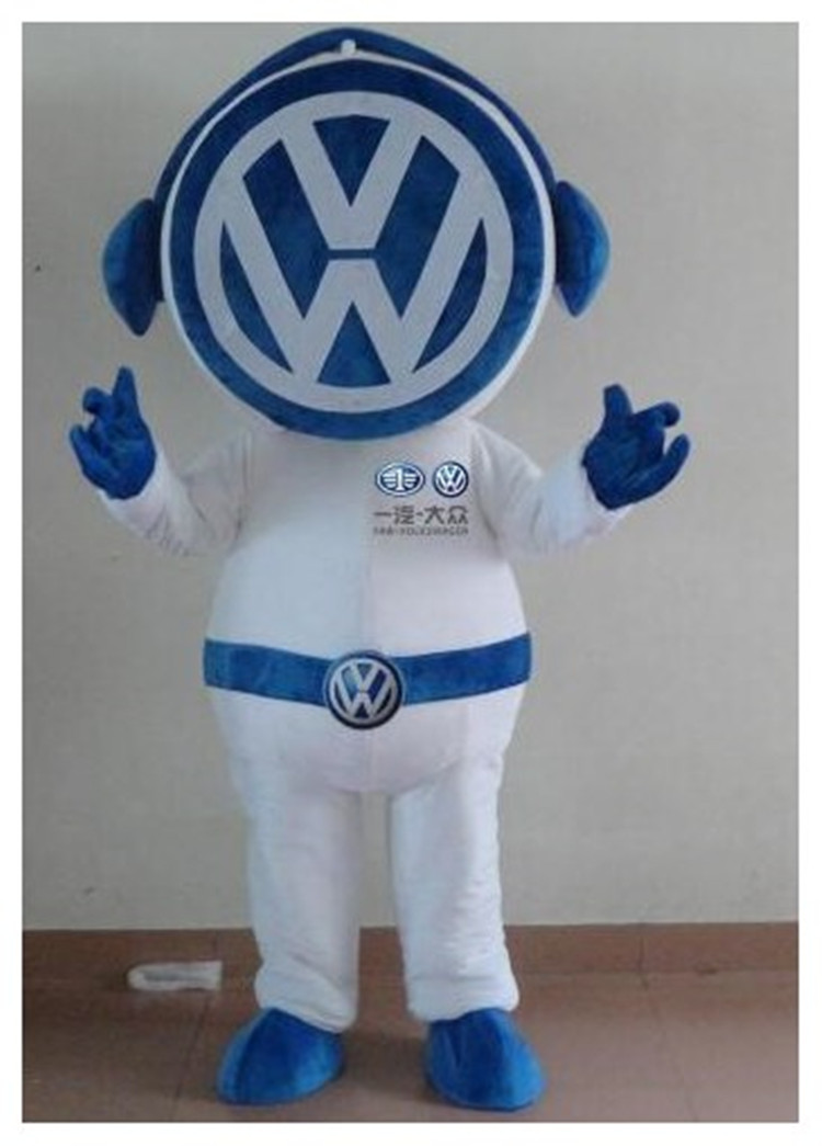 订做大众汽车标致卡通人偶服装舞台道具表演服成人行走宣传大众