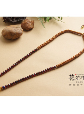 全净体石榴石橄榄核挂件绳佛牌链