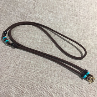 原创高端绿松石唐卡佛牌挂绳手工佛牌链进口挂绳小叶紫檀佛牌链子