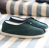 男孔雀蓝提花中国风农家手纳传统老北京男鞋 新品 纯手工千层底布鞋