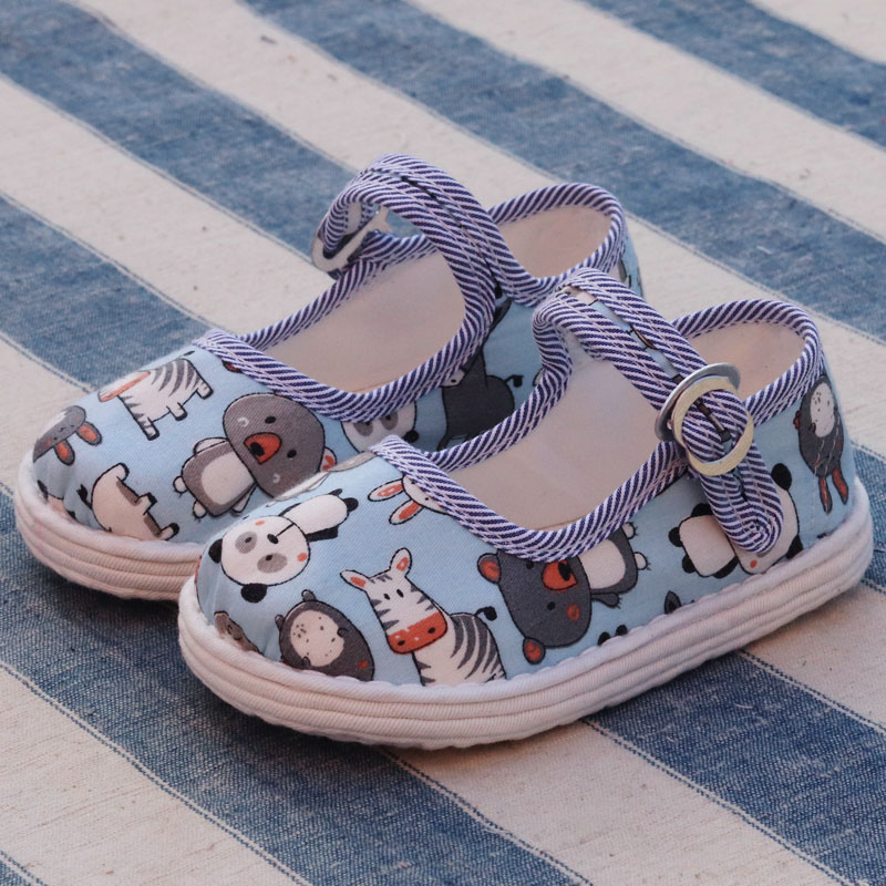 男女儿童千层底布鞋卡通动物动物