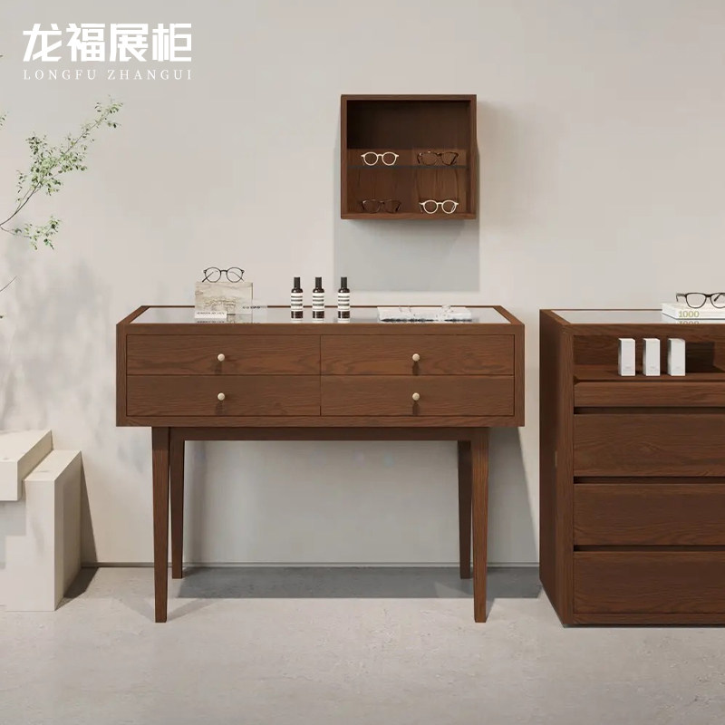 新中式珠宝展示柜玉器首饰玻璃展柜精品货架陈列柜中岛台壁柜