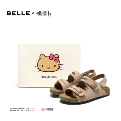 百丽HelloKitty合作款海盐吐司鞋女童凉鞋凯蒂猫休闲沙滩夏凉拖鞋 — 1