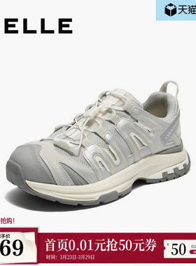 百丽女鞋子厚底增高老爹鞋女秋季新款休闲运动鞋子E2C1DCM5预