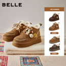 【直播】百丽姜饼屋厚底加绒雪地靴新款棉鞋防滑保暖毛毛靴短靴