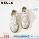 网面小白鞋 张凌赫同款 休闲新款 散文诗芭蕾德训鞋 B0992预 百丽女鞋