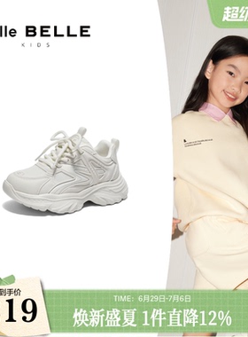 百丽儿童运动鞋厚底老爹鞋春季新款休闲男女童鞋K6512A85