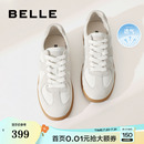 B099预 刘雯同款 百丽散文诗女网面透气运动小白鞋 复古德训鞋 子拖鞋