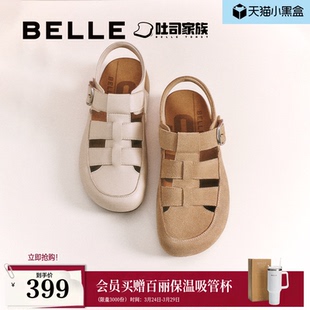 猪笼厚底可外穿D5V1DBH5预 新款 百丽罗马吐司1代升级版 勃肯凉拖鞋