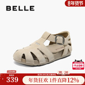 百丽镂空罗马包头勃肯凉鞋 子B2734BL5 厚底猪笼鞋 女夏季 新款