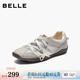 子B2870CQ5 魔术贴薄底德训单鞋 百丽休闲运动玛丽珍鞋 女新款