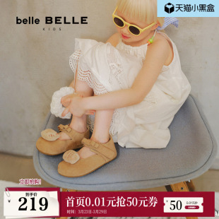 百丽童鞋 可爱公主鞋 吐司鞋 女新款 68120C85 玛丽珍勃肯鞋 小满同款