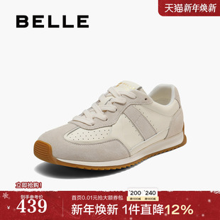 薄底复古运动休闲鞋 2025秋冬新款 E4N1DCM5 子厚底阿甘鞋 百丽女鞋