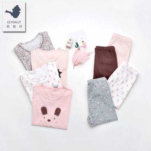 粒粒仔女童莫代尔内衣套装