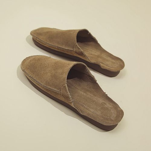 冲呀！快捡漏~全牛皮真皮半拖鞋