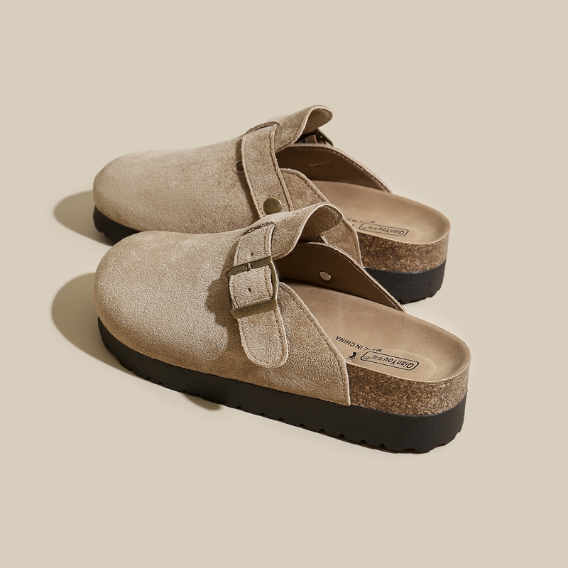 厚底巨舒适!5色可选勃肯半拖鞋