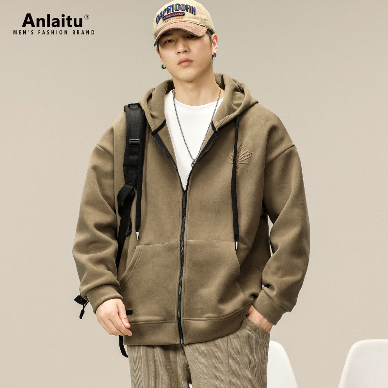 高品质连帽卫衣男秋冬外套
