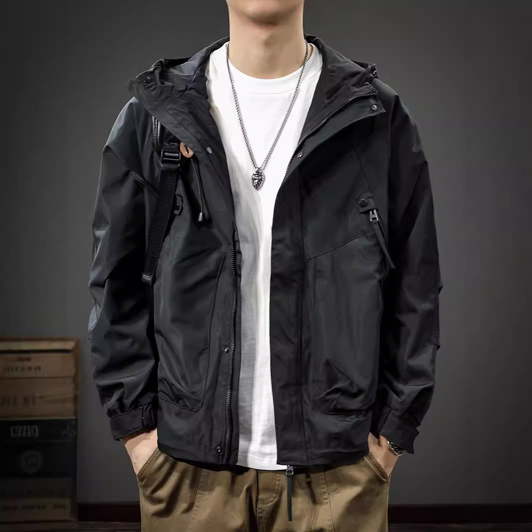 三防冲锋衣男宽松户外夹克