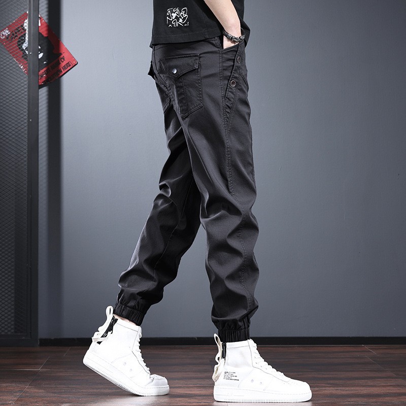 高级感美式工装束脚男裤