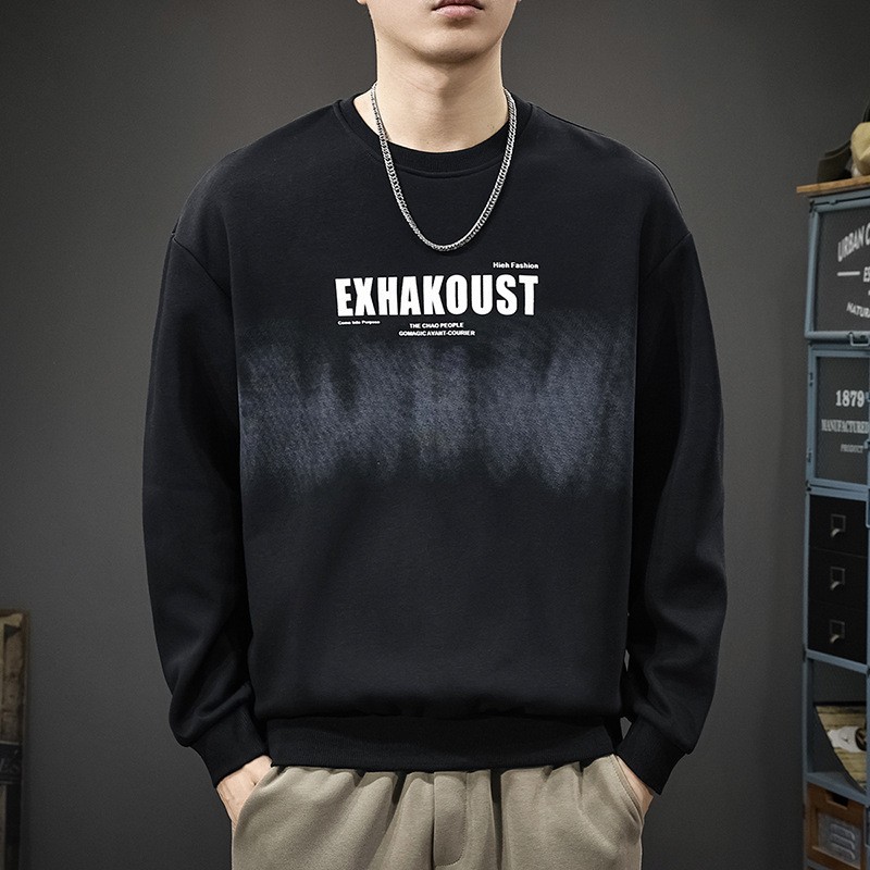 重磅国潮印花宽松卫衣男