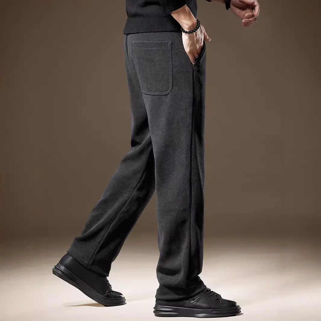 高端软糯雪尼尔男休闲裤