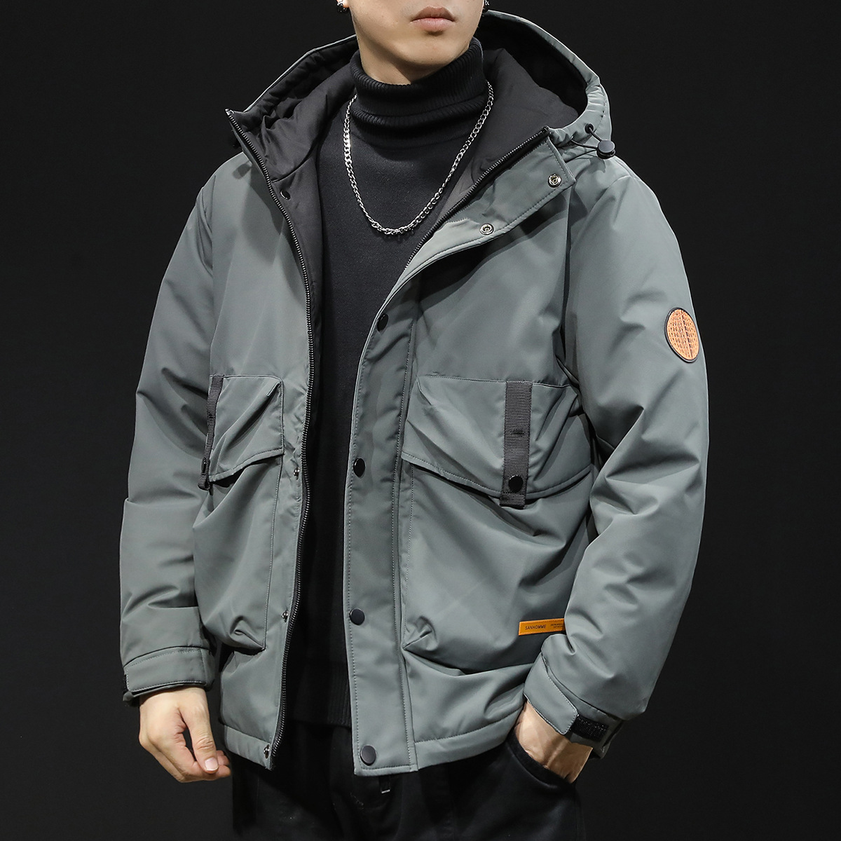 白鸭羽绒服男冬季连帽新款