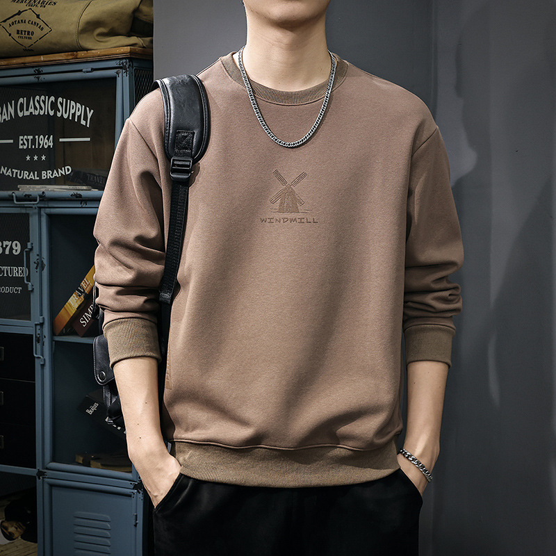 美式复古重磅字母卫衣男