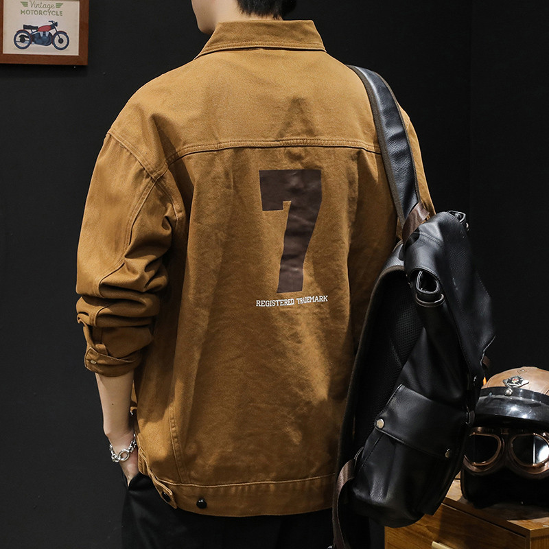 牛仔衬衫外套男2025新款秋季男装胖子大码男士上衣休闲夹克春秋款