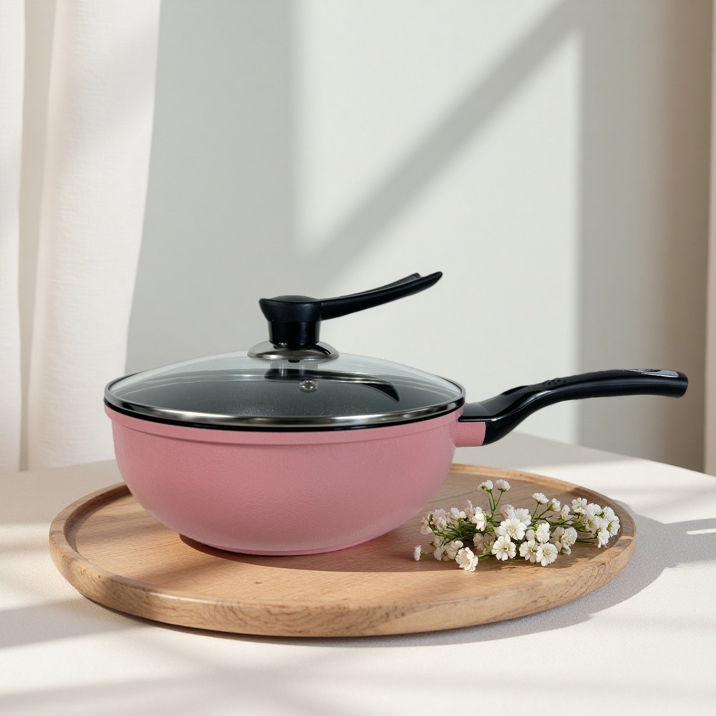 韩国进口迷你麦饭石不粘锅单人宿舍一人小炒锅宝宝辅食锅奶锅轻便