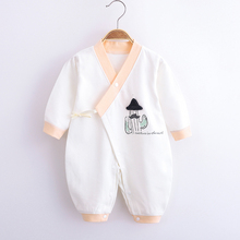 婴儿连体衣春秋纯棉新生儿衣服和尚服初生宝宝和服薄款哈衣爬服