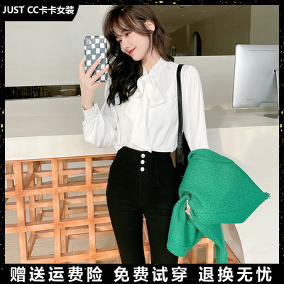 justcc卡卡女装官方蝴蝶结绑带